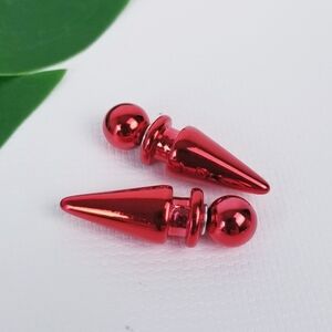 Bullet Double Sided Stud 2 Earrings in One